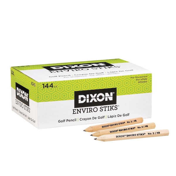 Dixon EnviroStiks Golf Pencils, 144 Count, 144PK X15099 - main
