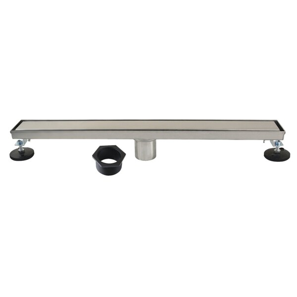 Kingston Brass 24-Inch Stainless Steel Linear Shower Drain with Reversible Tile Insert and Flat Grate BSF2428 - main
