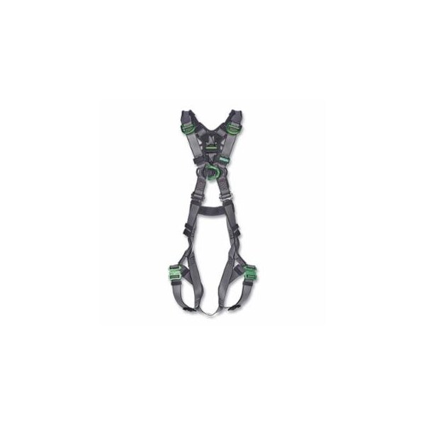 Msa Safety V-FIT, Full-Body Harness, Back/Chest/Shoulder D-Rings, XL, QC Chest/Leg Strap Buckles, No Padding 454-10195071 - main