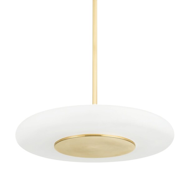 Hudson Valley Lighting Pembrooke & Ives X Blyford 1 Light Pendant 20.75 In. Aged Brass PI1896701L-AGB - main