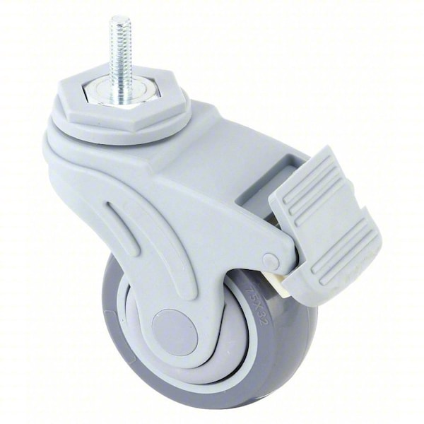 Zoro Select Stem Caster, 165 lb. Load, Gray Wheel P17S-UP030K-ST5-TB - main