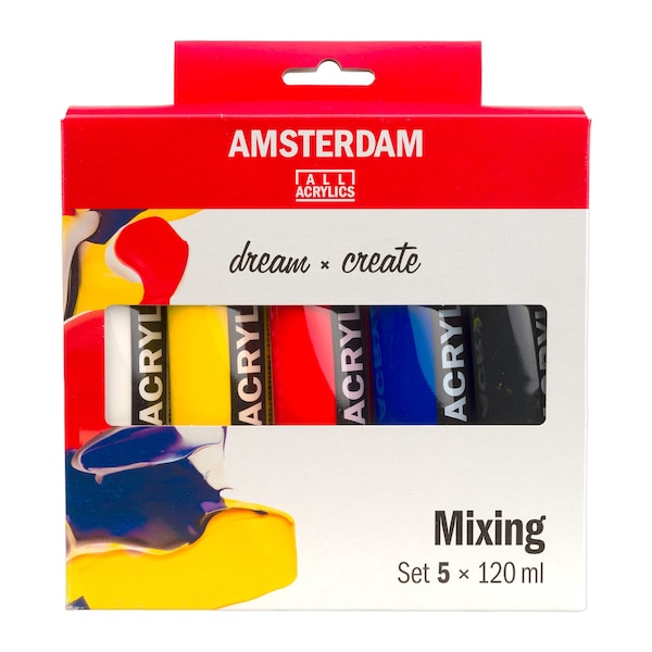 Amsterdam Acrylic Paint, Satin, Acrylic Base, Assorted 17791904 - main