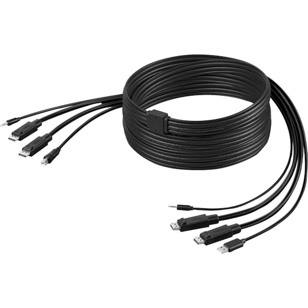 Belkin TAA DUAL DP/USB/AUD SKVM CBL, DP M/M; USB A/B, 10' F1D9020B10T - main