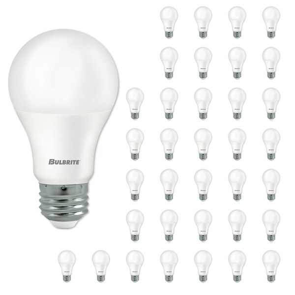 Bulbrite LED Filament 9W Dimmable A19 Light Bulb, Frost Glass, Medium E26 Base, 3000K, 800lu, 36PK 861718 - main