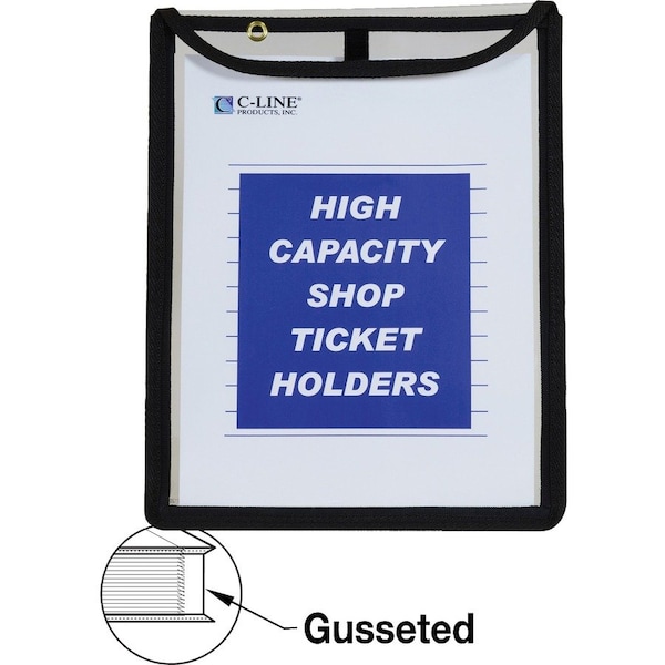 C-Line Products C-Line 39912 Shop Ticket Holders Stitched Both Sides Clear 9 x 12 25-BX 39912 - main