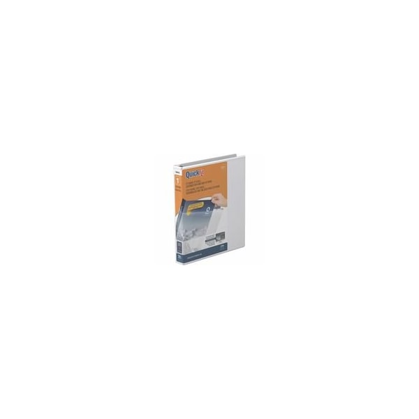 Quickfit View Binder, 3-Ring Binder, Angle D Ring, 1 Inch, White - 1in Binder Capacity - Letter - 8 1/2in x 870100 - main