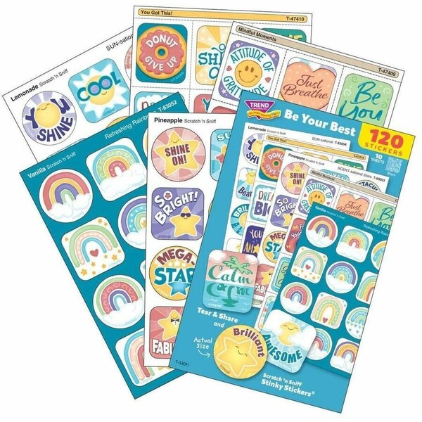 Trend Be Your Best Mixed Stickers Variety Pack, 120-Piece Set, 2PK T33011 - main