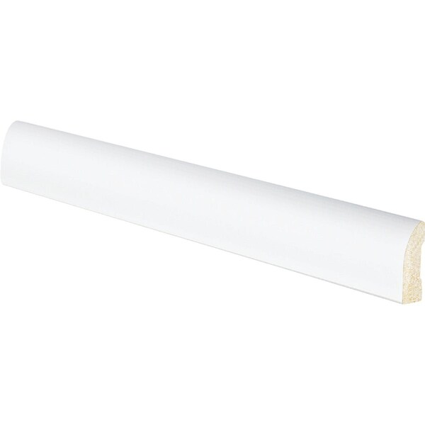 Inteplast Building Products 3/8'' W.x1-5/16'' H.x7 ' L. Crystal Wht Polystyrene Ranch Stop Molding 61080700032 - main