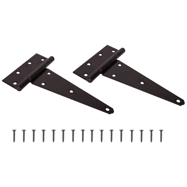 Prosource T-Hinge, Steel, Black, Fixed Pin, 180 deg Range of Motion, 120 Pair lb HTH-B08-C2PS - main
