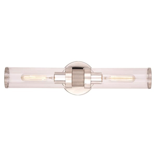 Perfecttwinkle 4.75 in. Levitt 2 Light Wall Light, Polished Nickel PE3260060 - main