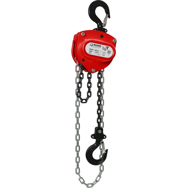 Bison Lifting Equipment Half Ton Hand Chain Hoist with Overload Protection CH05-OL - main