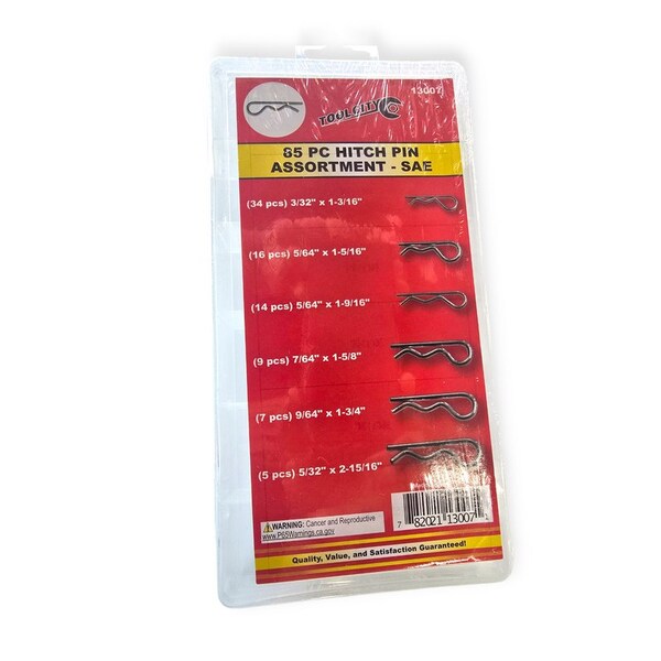 Tool City 100 PIECE HITCH PIN ASSORTMENT - SAE 13007 - main