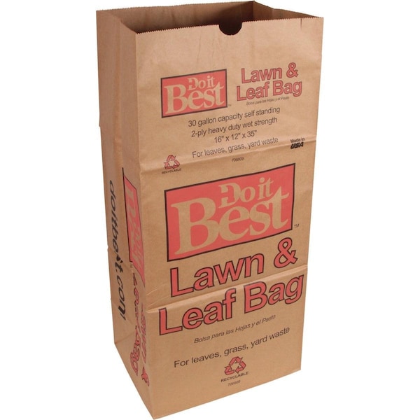 All-Source 30 Gal. Natural Kraft Paper Yard Waste Lawn & Leaf Bag, 5PK 57069 - main
