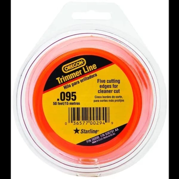Oregon Trimmer Line, 0095 in Dia, 50 ft L, CoPolymer 619768/36898 - main