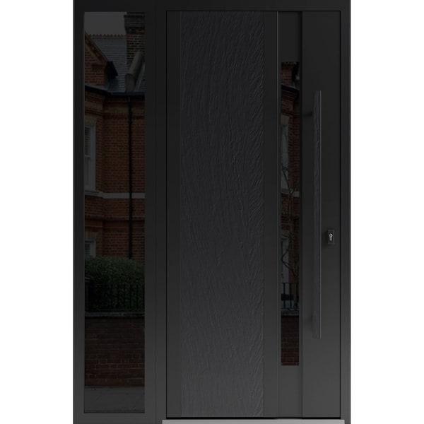 Vdomdoors Steel Door Dekton 0163 Ardesia Nero Side Exterior Window Sidelite Entry Door Painted W36+12xH80 Lef DEKTON0163EXD-ARD-W36+12xH80-LH-I - main