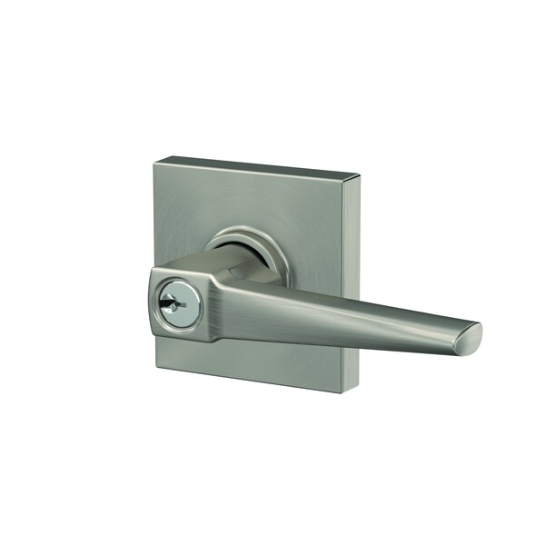 Schlage Residential Schlage Custom Eller Lever with Collins Rose Keyed Entry Lock C Keyway with 16211 Latch and F51AELR619COL - main