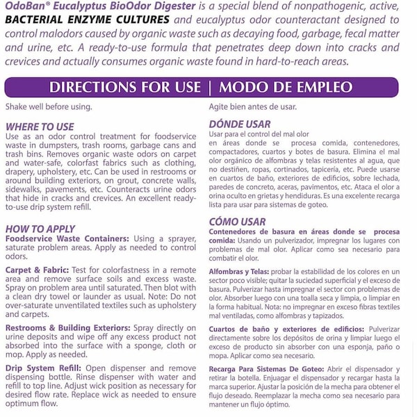Odoban Eucalyptus BioOdor Digester Refill, Purple ODO927062G4 - main