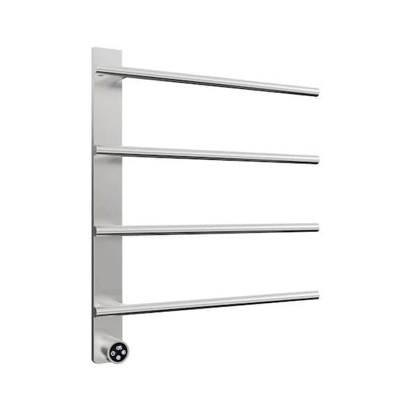 Edendirect 4-Bars Stainless Steel Wall Mounted Electric Towel Warmer Drying Rack Towel Heater in Silver ZR-EB04BR2003 - main