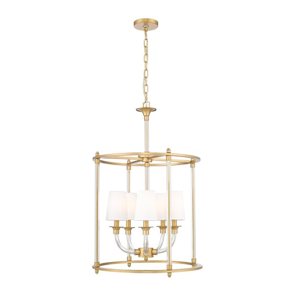 Z-Lite Katerina 5 Light Chandelier, Rubbed Brass, 20 In W x 31.5 In H 1950-5C-RB - main