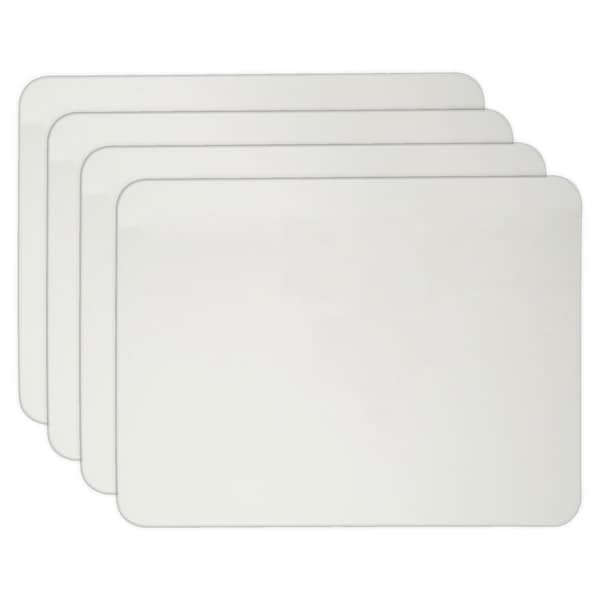 Charles Leonard Dry Erase Board, One-Sided Plain, White, 9" x 12", 4PK 35100 - main