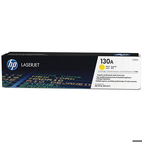 Hp 130A Yellow Original LaserJet Toner Cartridge, 1,000 Yield CF352A - main