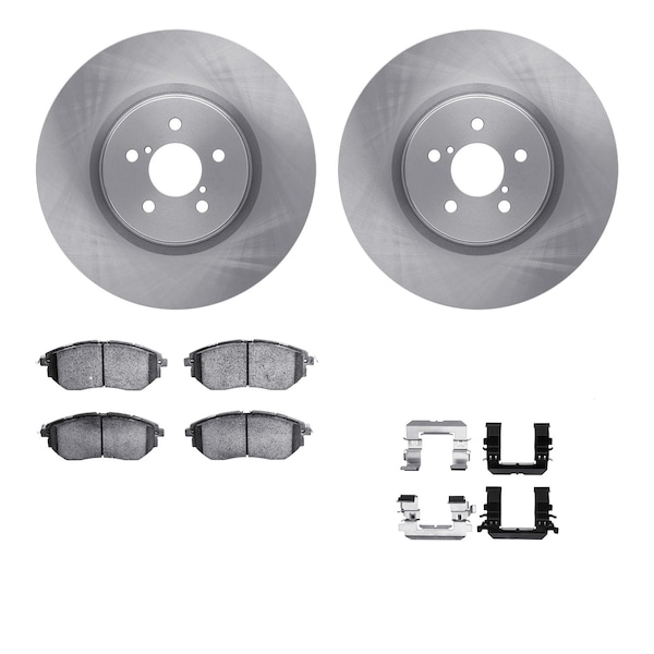 Dynamic Friction Co DFC Rotors with EURO 5000 Ceramic Brake Pads includes Hardware 6612-13027 - main