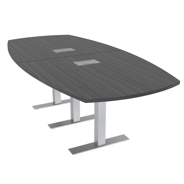 Skutchi Designs Arc Boat Conference Table With Power, 48 in W, 96 in L HAR-ABOT-48X96-T-WA7949-ESIL - main
