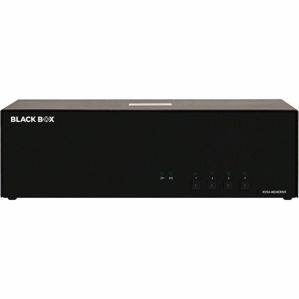 Black Box BLACK BOX KVM Switch, NIAP 4.0 Certified - 4-Port, Quad-Monitor, DVI, HDMI, DisplayPort, CAC KVS4-4004DHVX - main