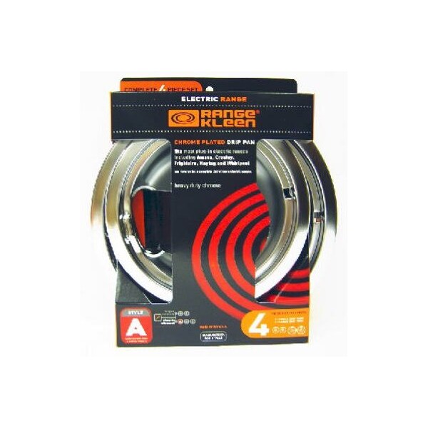 Range Kleen 4Pk Chr A Drip Pan 1012-4X - main