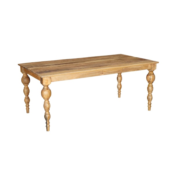 Homeroots 72" Natural Solid Wood Dining Table 568057 - main