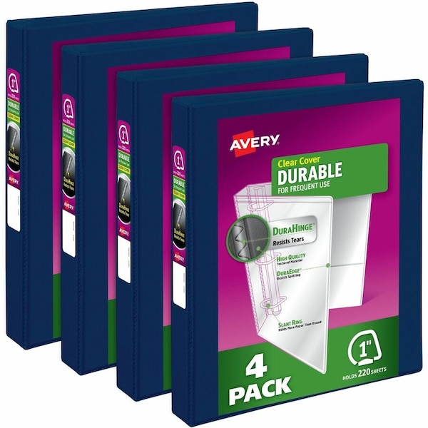 Avery Binder, Durable View 3 Ring, 1 in, PK4 17705 - main
