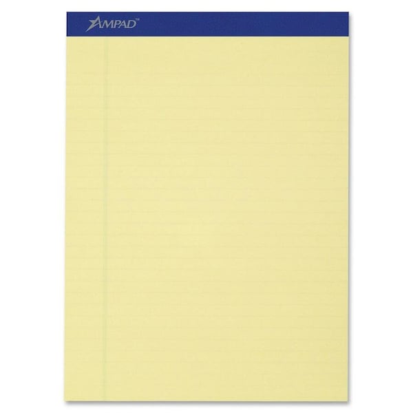 Esselte Evidence Pad, 8-1/2" x 11-3/4", Wide Ruled, Canary, 50 Sheet/Pad, 12 Pads/Pack 20270 - main