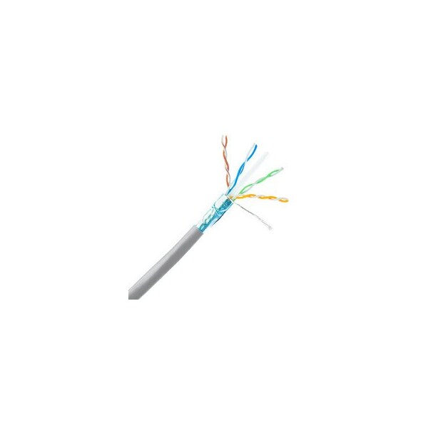Cable Wholesale Bulk Shielded Cat6a Gray Ethernet Cable, 10 Gigabit, Solid, 500 Mhz, 23 AWG, Spool, 1000 foot 13X6-521NH - main
