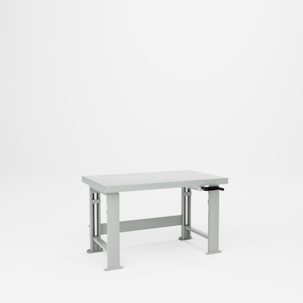 Pucel Steel Top Hydraulic Bench, 28 in W x 48 in D x 29 in-41 in H, Red HBS-2848-M12 - main