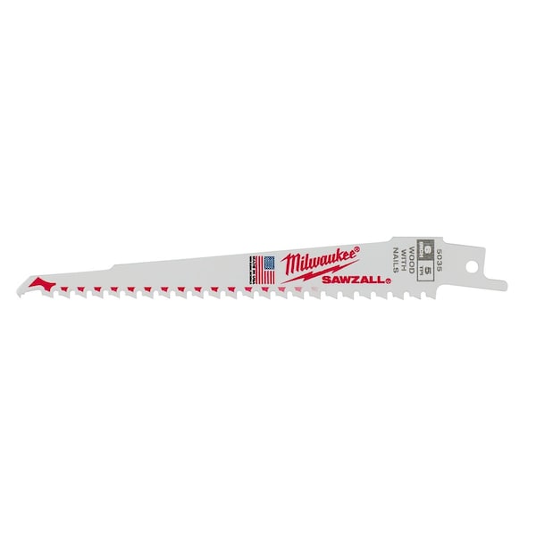 Milwaukee Tool 6" 5 TPI SAWZALL Blades (50 Pk) 48-01-6035 - main
