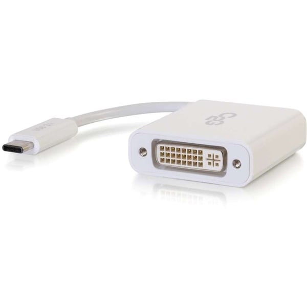 C2G USB-C To DVI-D Video Adapter Converter - White - USB Type C - 1 x DVI, 1 x DVI-D, DVI 29484 - main