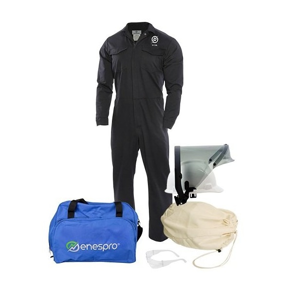 National Safety Apparel Coverall Arc Flash Kit, Navy, L, 9 oz KIT2CV11NGLG - main