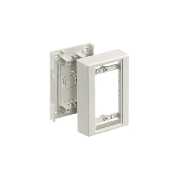 Hubbell Wiring Device-Kellems Hubbell POLYTRAK Single Gang Station Mounting Box - 1-gang - Office White PDB12LP - main