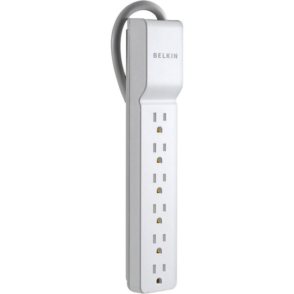 Belkin 2.5 FEET 6 OUTLETS 555 JOULE SURGE SUPPRESSORS - OEM BE106000-2.5 - main