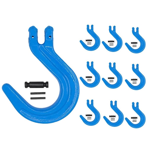 Mytee Products 5/16 inGrade100 Clevis Foundry Hook - WLL 5700LBS Blue Clevis Hook for Towing, 10PK FH516-G100x10 - main