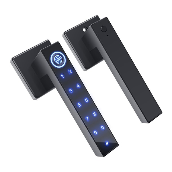 Wrightmaster Single Cylinder Smart Door Handle with Fingerprint, IC Card, Passcode, APP, Mechanical Key ZR-SF043 - main