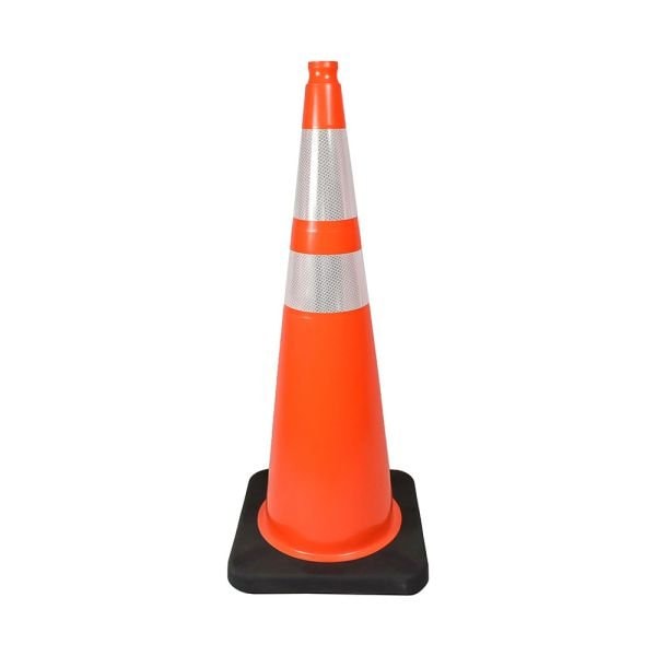 Interstate Safety 36 Inch PVC 10lbs Traffic Cone with Dual- Reflective Bands - Orange 50036 - main