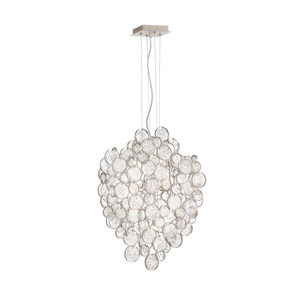 Eurofase Trento Transitional Halogen Chandelier, 12-Light, Clear/Champagne Silver 34030-011 - main