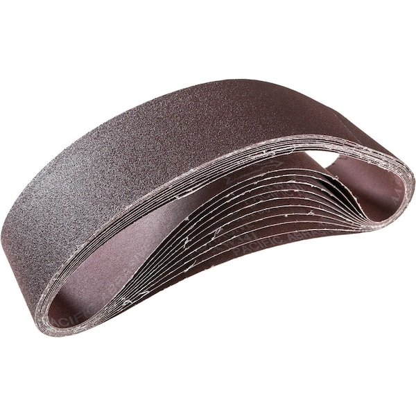 Grizzly 4" x 36" A/O Sanding Belt 80 Grit, 10PK T21480 - main