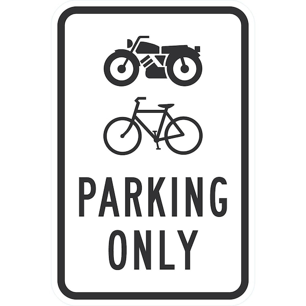 Lyle Parking Only (W/Graphics), 12x18, Engineer Grade, White G-3633-EG_12x18 - main