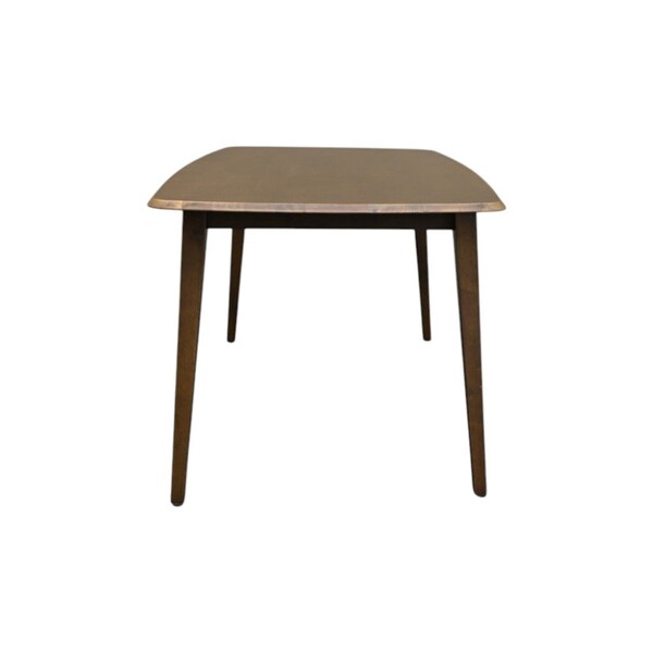 Homeroots 59" Walnut and Black Solid Wood Dining Table 716282 - main