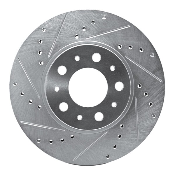 Dynamic Friction Co DFC Brake Rotor - Drilled and Slotted - Silver 631-27018L - main