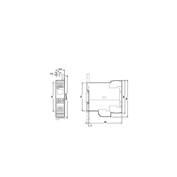 Siemens Digital monitoring relay Voltage monitoring 22.5 mm from 17-275 V AC/DC 3UG4633-2AL30 - main