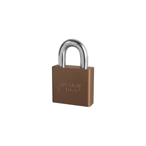 Master Lock Co Padlock 1-1/8in Shackle Brown Aluminum Body A1305KD BRN - main