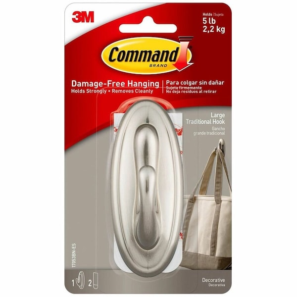 Scotch 3M Command Large Plastic Designer Hooks 4.06 in. L 1 pk 17053BN-ES - main